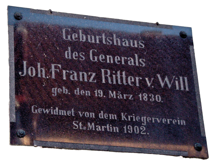 Gedenktafel Ritter von Will